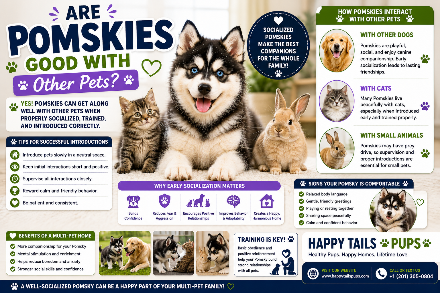 Are Pomskies Good With Other Pets?