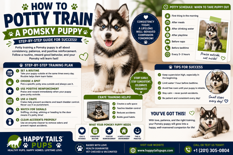 How to Potty Train a Pomsky Puppy