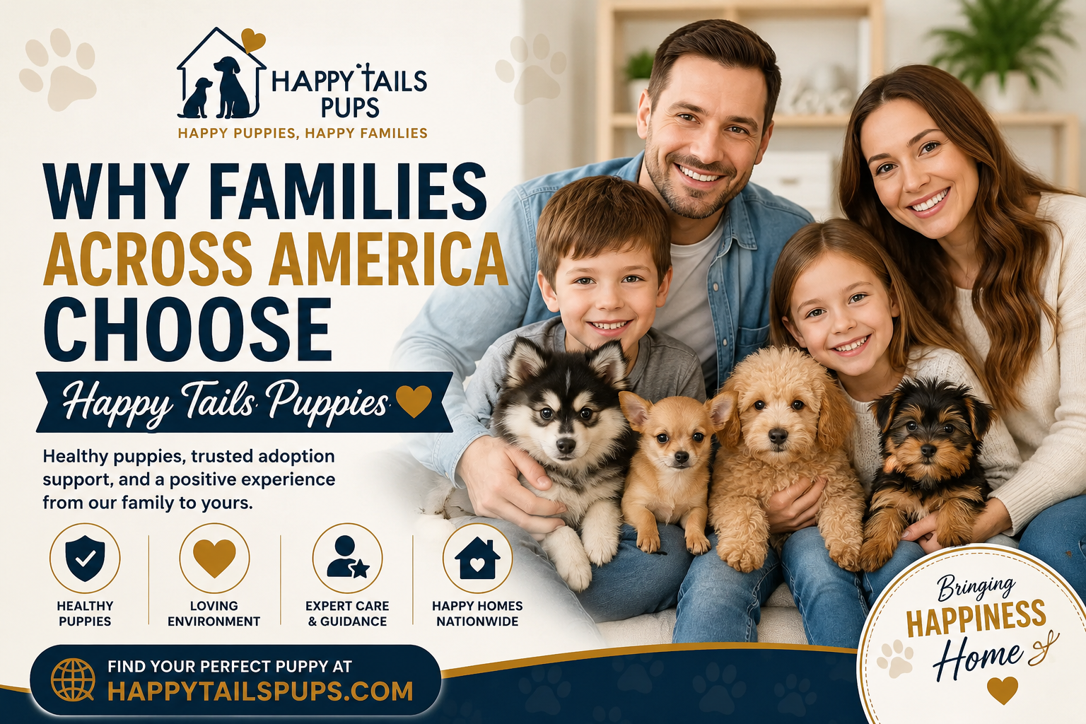 Why Families Across America Choose Happy Tails Puppies