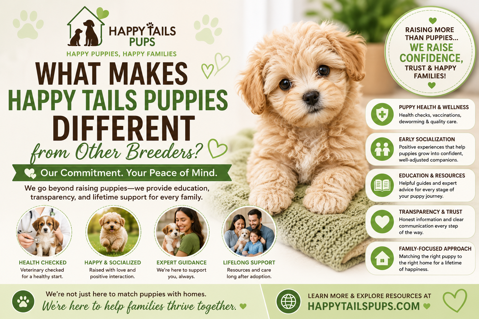 What Makes Happy Tails Puppies Different From Other Breeders?