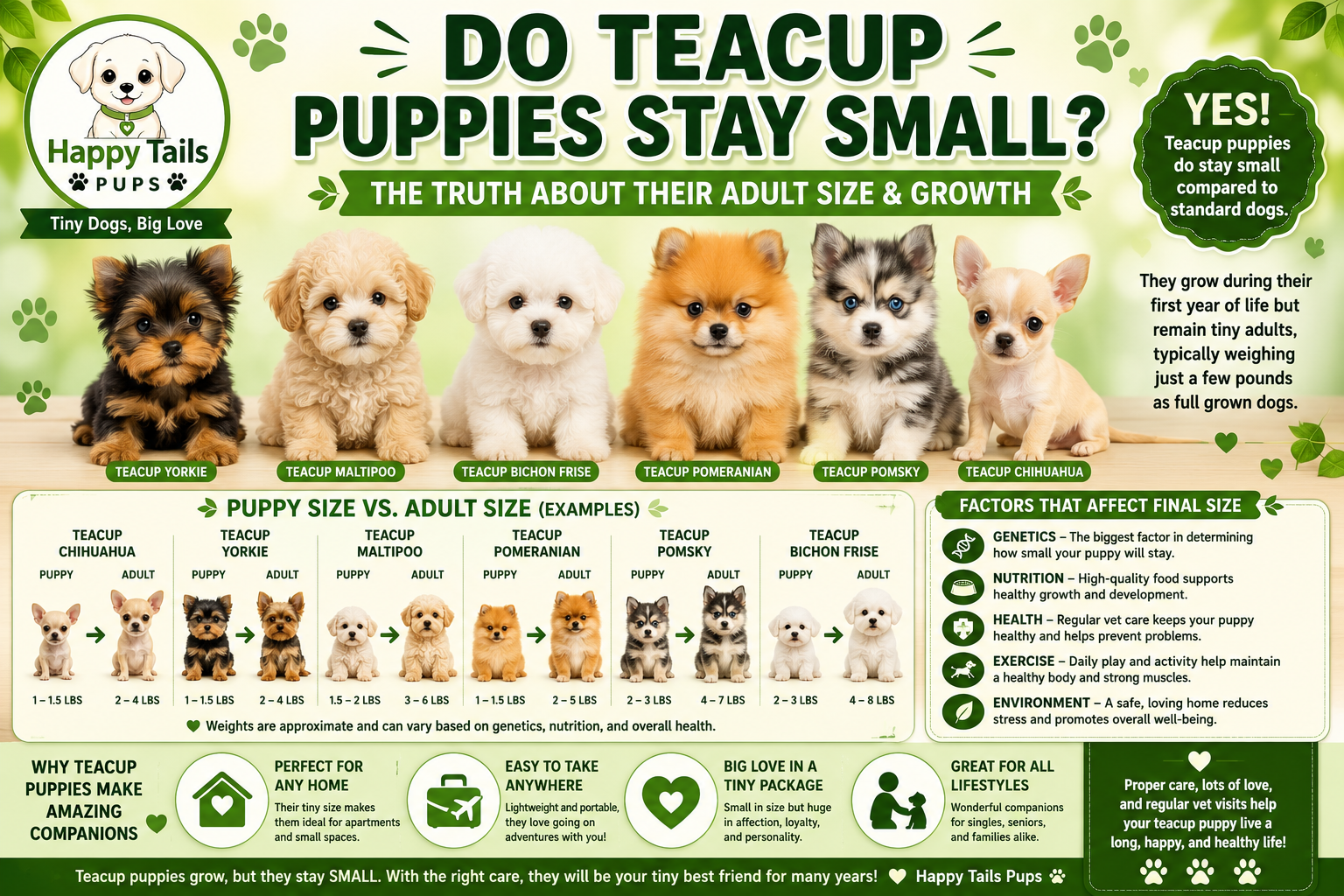Do Teacup Puppies Stay Small?