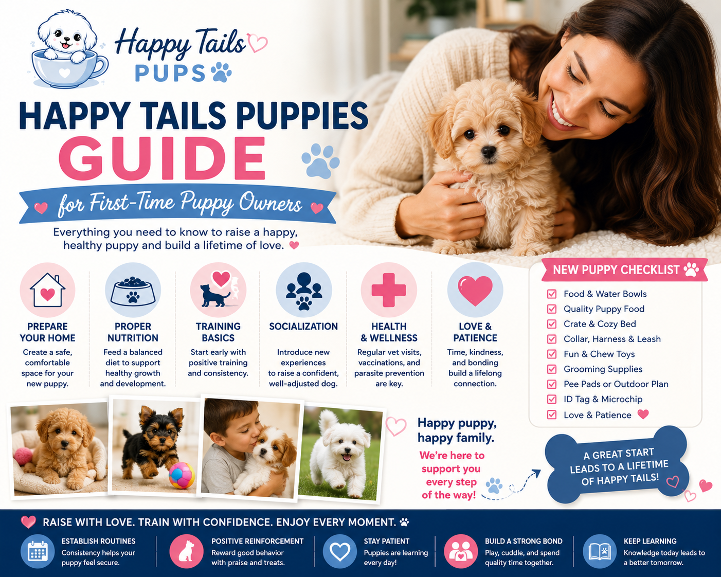 Happy Tails Puppies Guide for First-Time Puppy Owners