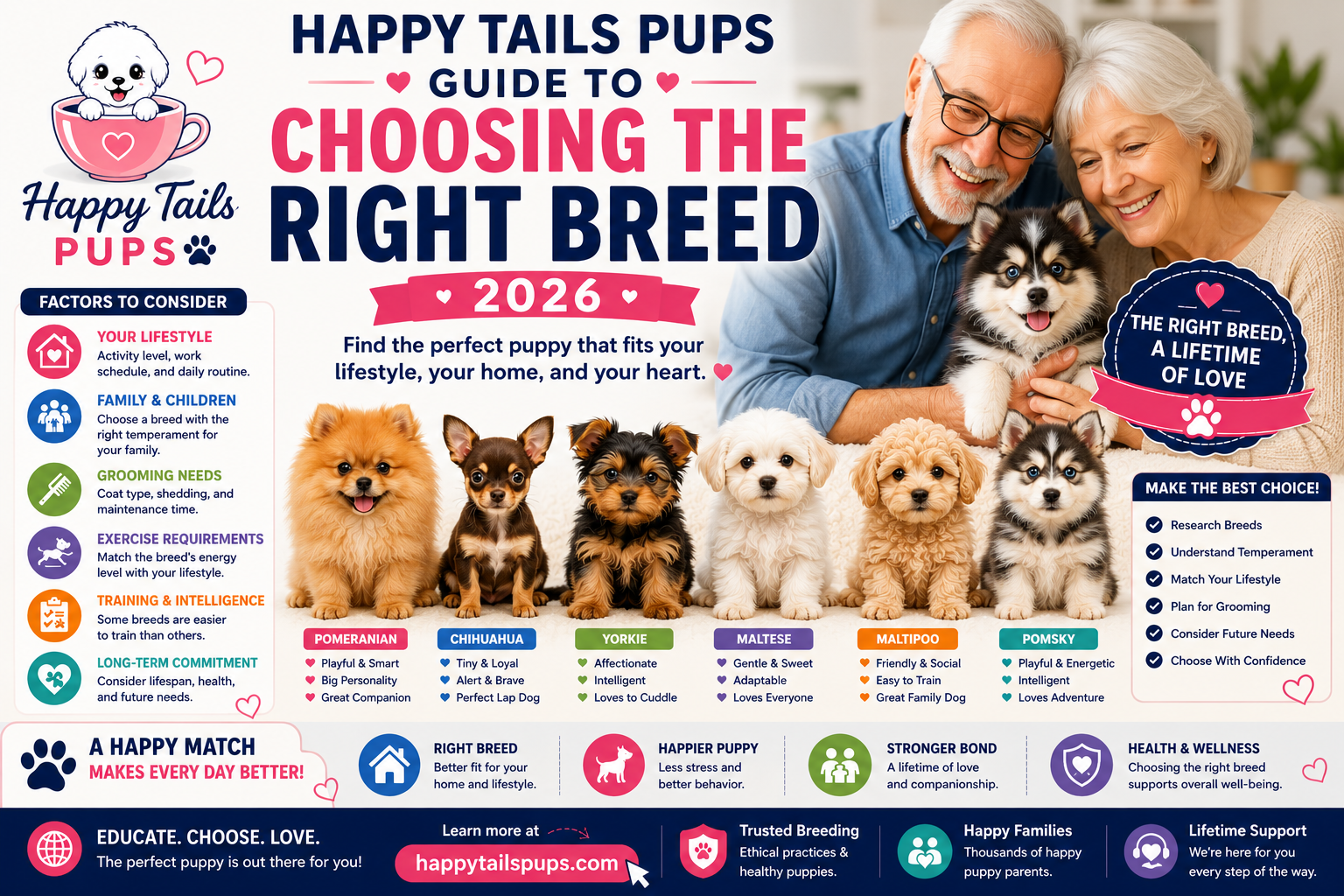 Happy Tails Puppies Guide to Choosing the Right Breed in 2026
