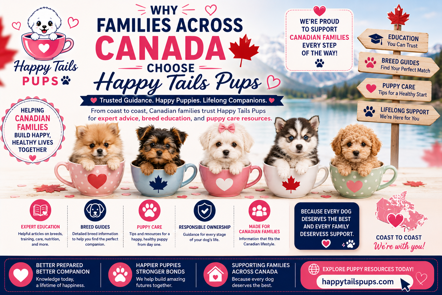 Why Families Across Canada Choose Happy Tails Pups